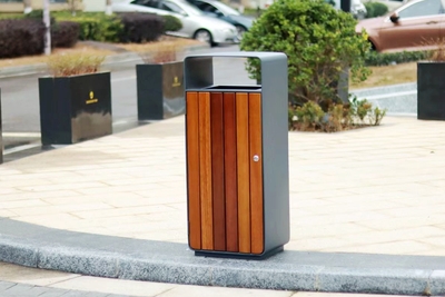 现代方筒垃圾桶