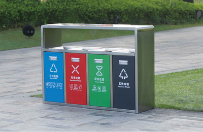 现代4筒垃圾桶